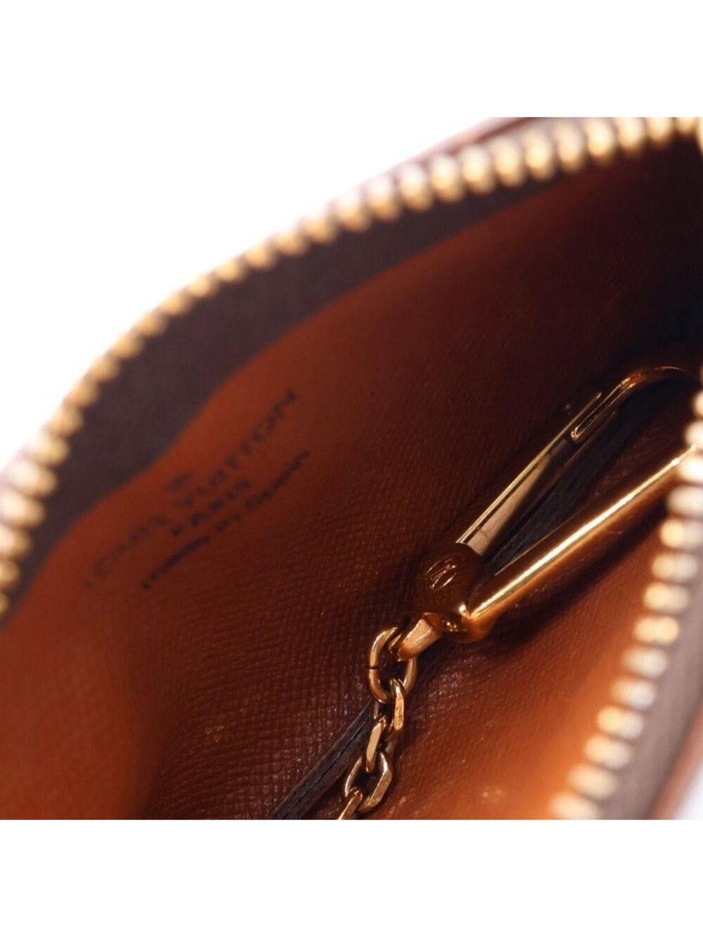 Louis Vuitton Monogram Pochette Cles Zip Coin Case Brown - Picture 4 of 6